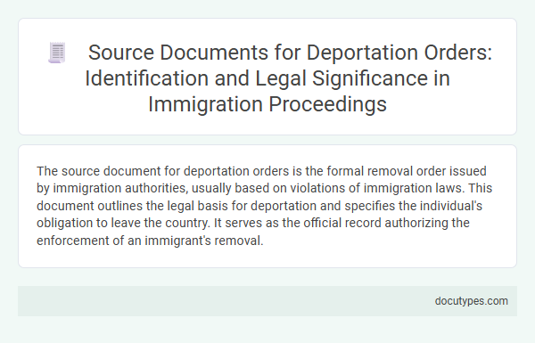 Source Documents for Deportation Orders: Identification and Legal Significance in Immigration Proceedings