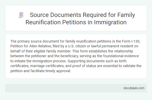 Source Documents Required for Family Reunification Petitions in Immigration