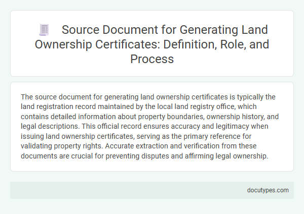 Source Document for Generating Land Ownership Certificates: Definition, Role, and Process