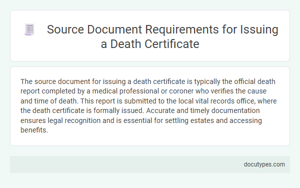 Source Document Requirements for Issuing a Death Certificate