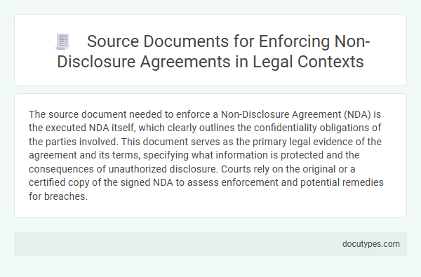 Source Documents for Enforcing Non-Disclosure Agreements in Legal Contexts