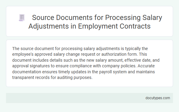 Source Documents for Processing Salary Adjustments in Employment Contracts