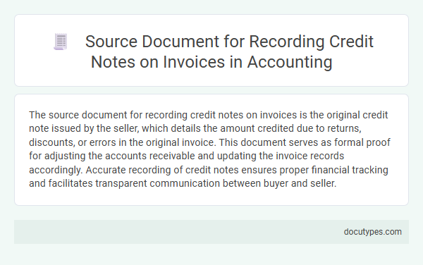 Source Document for Recording Credit Notes on Invoices in Accounting