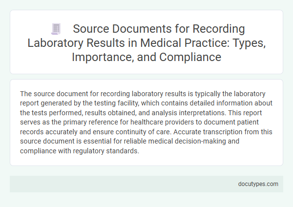 Source Documents for Recording Laboratory Results in Medical Practice: Types, Importance, and Compliance