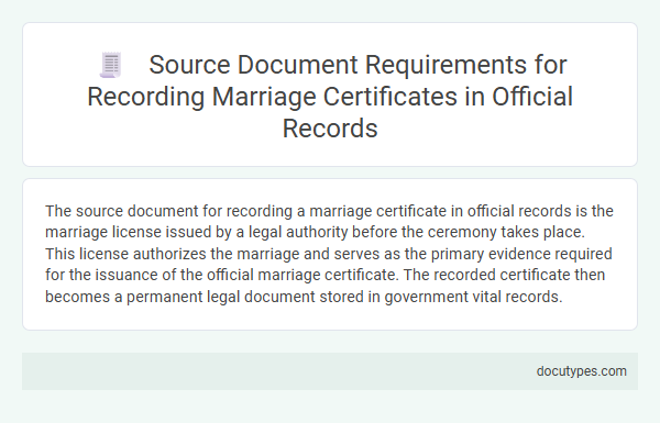 Source Document Requirements for Recording Marriage Certificates in Official Records