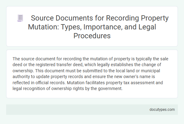 Source Documents for Recording Property Mutation: Types, Importance, and Legal Procedures