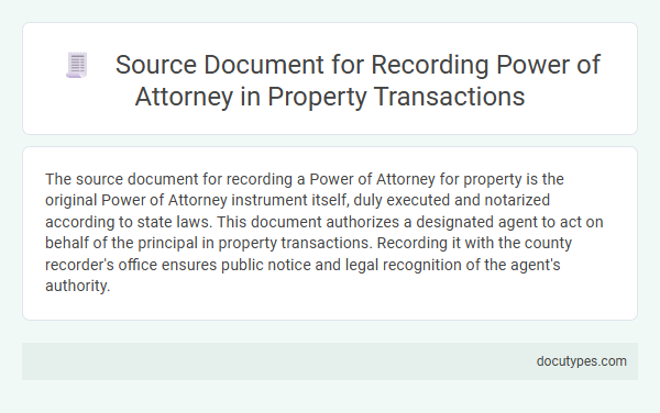 Source Document for Recording Power of Attorney in Property Transactions