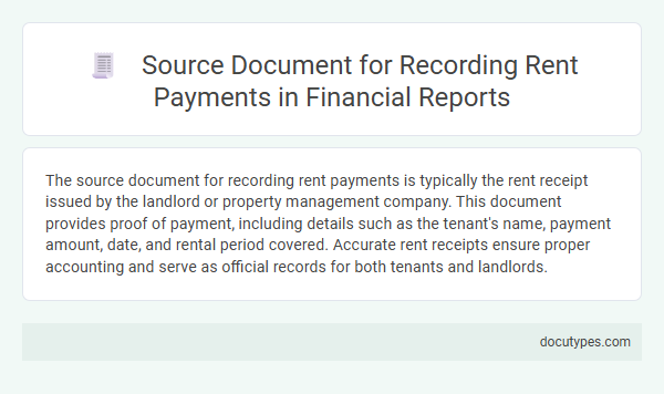 Source Document for Recording Rent Payments in Financial Reports