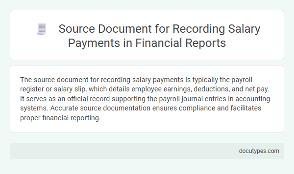 Source Document for Recording Salary Payments in Financial Reports