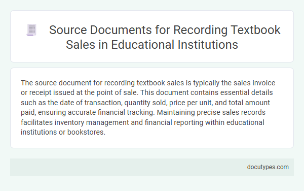 Source Documents for Recording Textbook Sales in Educational Institutions