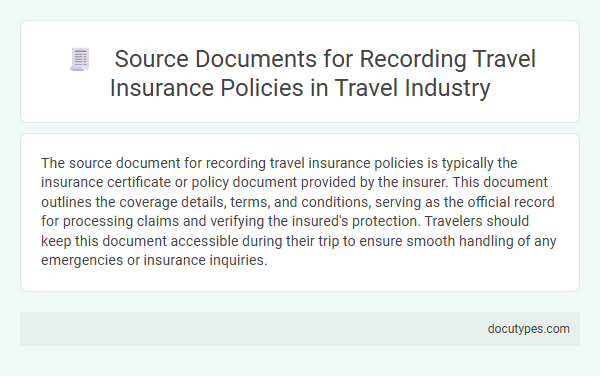 Source Documents for Recording Travel Insurance Policies in Travel Industry