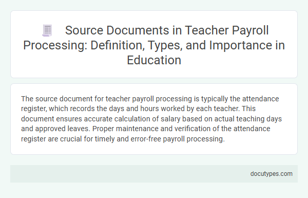Source Documents in Teacher Payroll Processing: Definition, Types, and Importance in Education