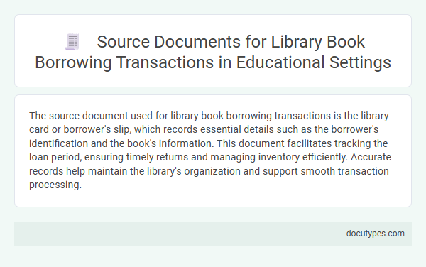 Source Documents for Library Book Borrowing Transactions in Educational Settings