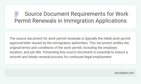Source Document Requirements for Work Permit Renewals in Immigration Applications