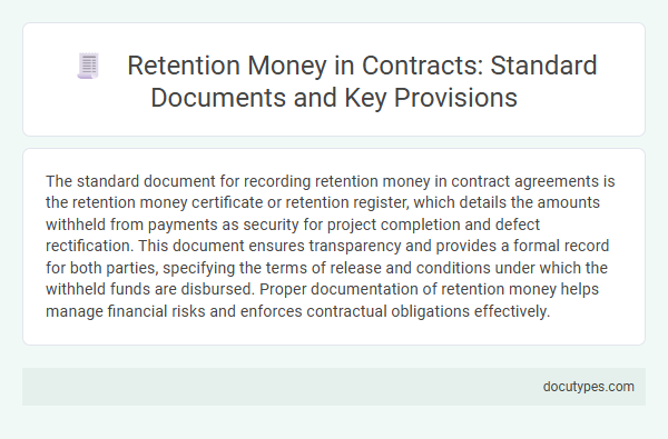Retention Money in Contracts: Standard Documents and Key Provisions