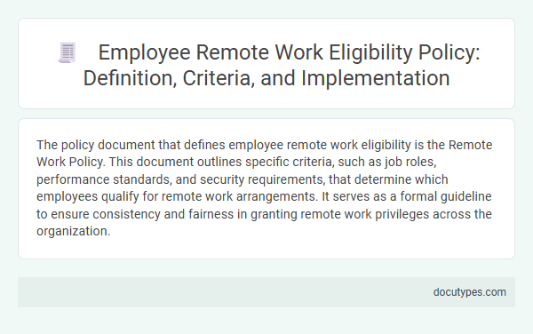Employee Remote Work Eligibility Policy: Definition, Criteria, and Implementation