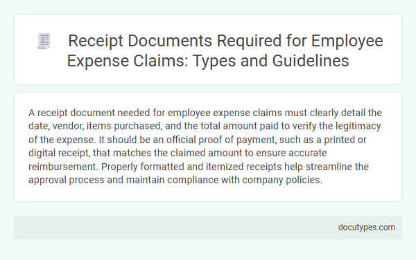 Receipt Documents Required for Employee Expense Claims: Types and Guidelines