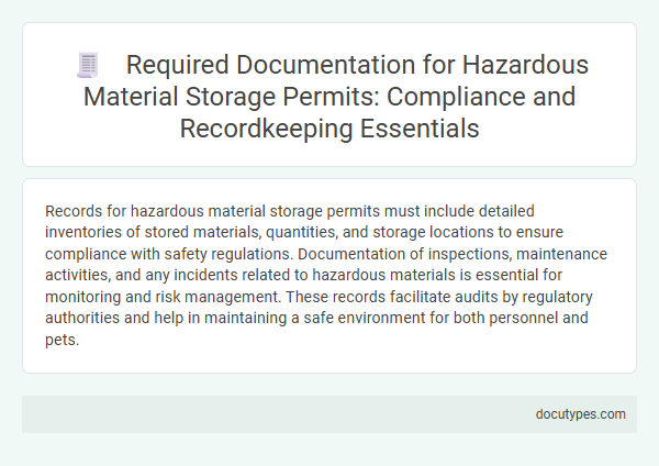 Required Documentation for Hazardous Material Storage Permits: Compliance and Recordkeeping Essentials