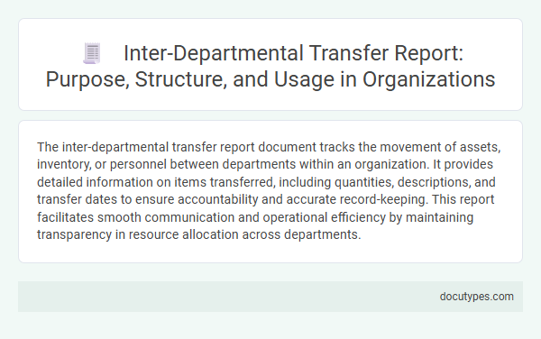 Inter-Departmental Transfer Report: Purpose, Structure, and Usage in Organizations
