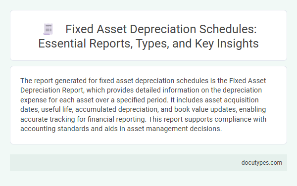 Fixed Asset Depreciation Schedules: Essential Reports, Types, and Key Insights