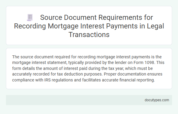 Source Document Requirements for Recording Mortgage Interest Payments in Legal Transactions