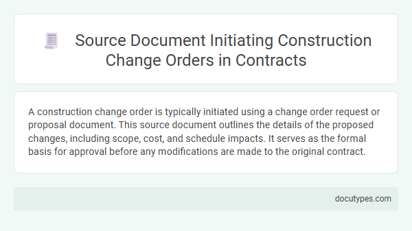 Source Document Initiating Construction Change Orders in Contracts