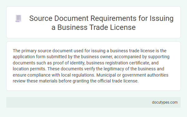 Source Document Requirements for Issuing a Business Trade License