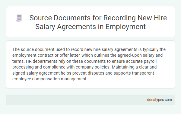 Source Documents for Recording New Hire Salary Agreements in Employment