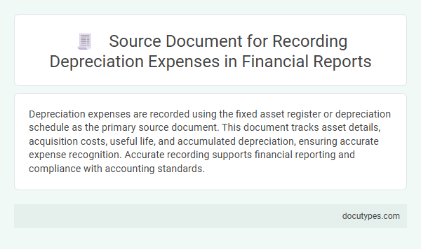 Source Document for Recording Depreciation Expenses in Financial Reports