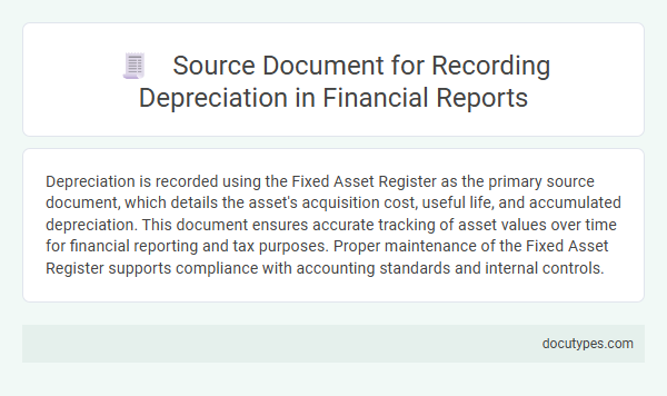 Source Document for Recording Depreciation in Financial Reports