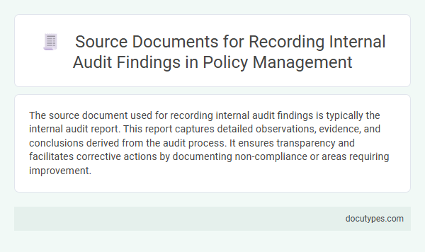 Source Documents for Recording Internal Audit Findings in Policy Management