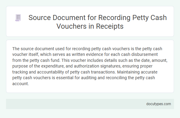 Source Document for Recording Petty Cash Vouchers in Receipts