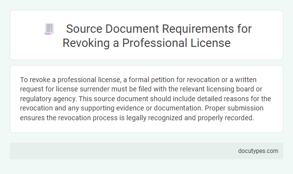 Source Document Requirements for Revoking a Professional License
