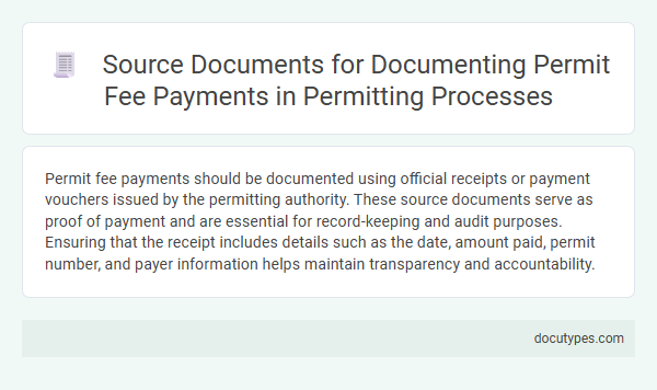 Source Documents for Documenting Permit Fee Payments in Permitting Processes