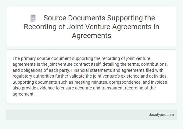 Source Documents Supporting the Recording of Joint Venture Agreements in Agreements