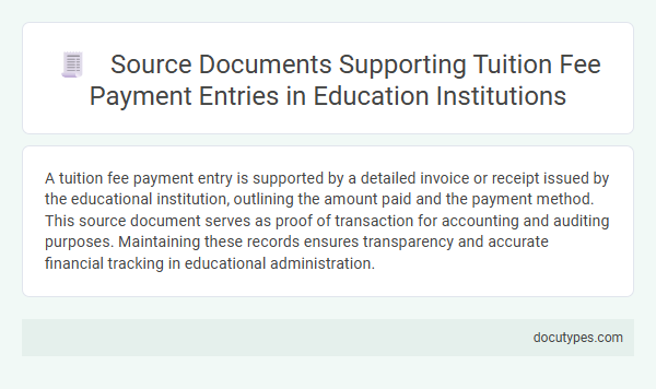 Source Documents Supporting Tuition Fee Payment Entries in Education Institutions