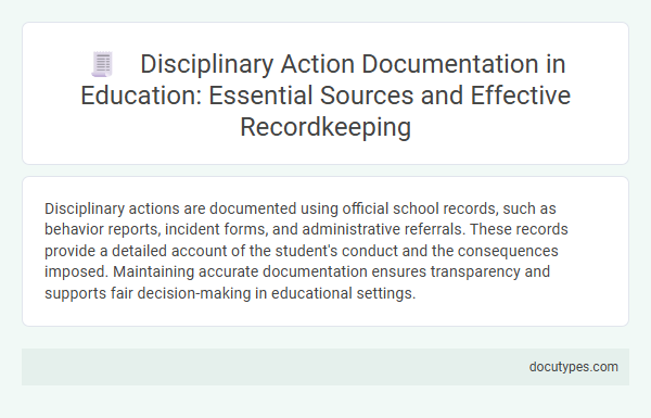 Disciplinary Action Documentation in Education: Essential Sources and Effective Recordkeeping