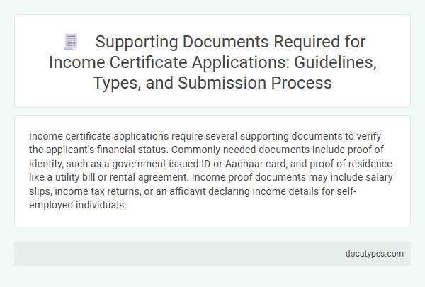 Supporting Documents Required for Income Certificate Applications: Guidelines, Types, and Submission Process