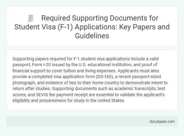Required Supporting Documents for Student Visa (F-1) Applications: Key Papers and Guidelines