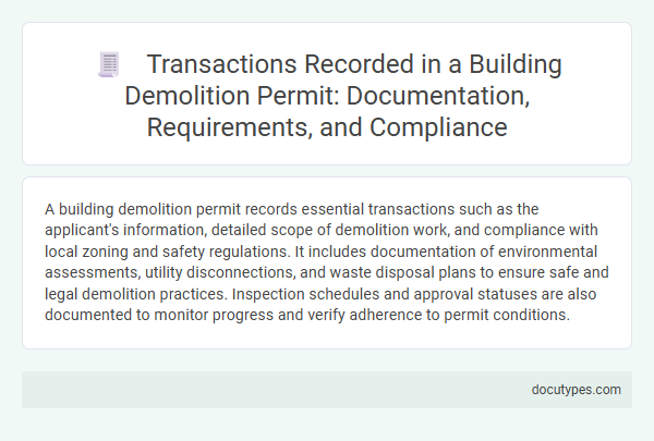 Transactions Recorded in a Building Demolition Permit: Documentation, Requirements, and Compliance