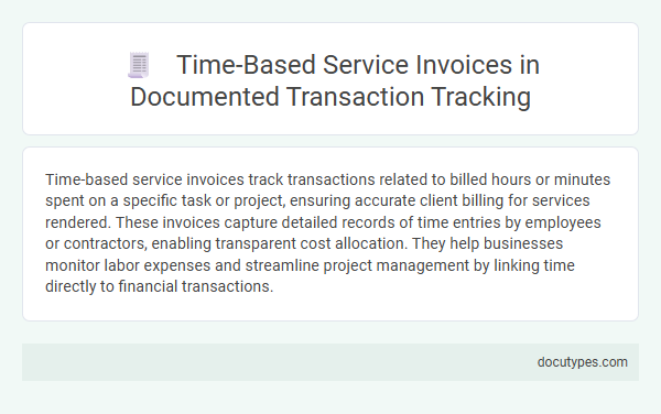 Time-Based Service Invoices in Documented Transaction Tracking