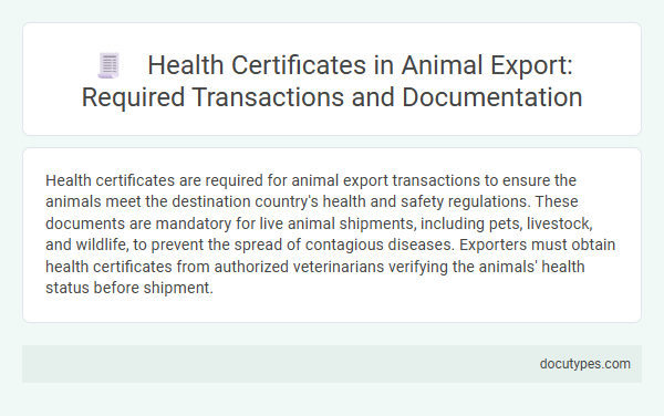 Health Certificates in Animal Export: Required Transactions and Documentation