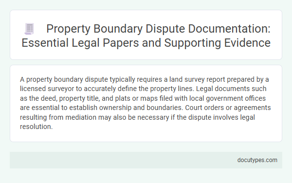 Property Boundary Dispute Documentation: Essential Legal Papers and Supporting Evidence