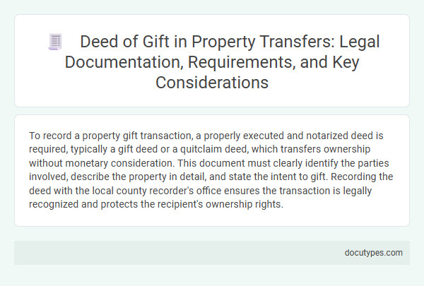 Deed of Gift in Property Transfers: Legal Documentation, Requirements, and Key Considerations