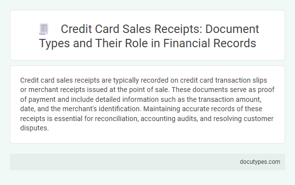Credit Card Sales Receipts: Document Types and Their Role in Financial Records