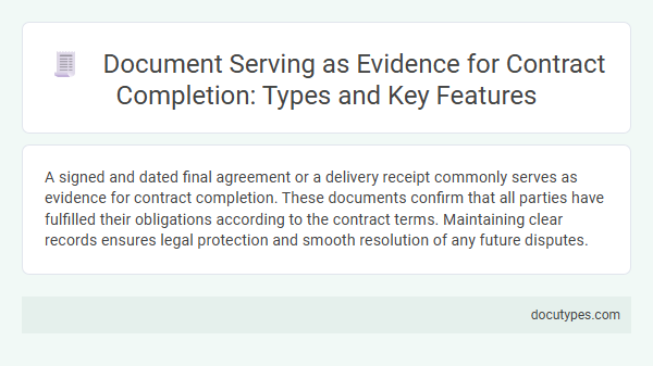 Document Serving as Evidence for Contract Completion: Types and Key Features