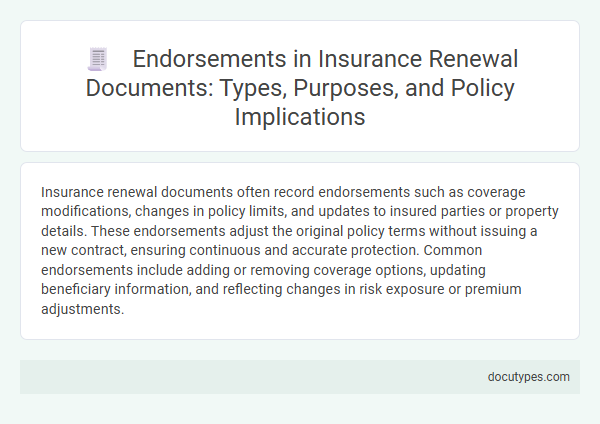 Endorsements in Insurance Renewal Documents: Types, Purposes, and Policy Implications