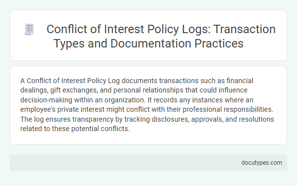 Conflict of Interest Policy Logs: Transaction Types and Documentation Practices
