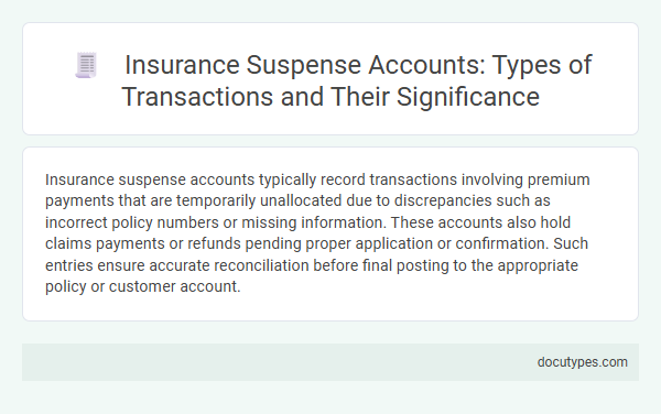Insurance Suspense Accounts: Types of Transactions and Their Significance
