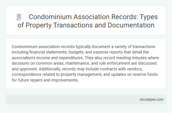Condominium Association Records: Types of Property Transactions and Documentation